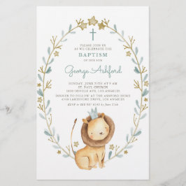 Baptisminbjudan till den Lejona prinsen Pojke