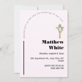 Baptisminbjudan till elegant Kor | Modern minimal Inbjudningar