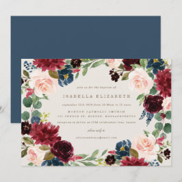Baptisminbjudan till Fall Elegance Baptism Inbjudningar