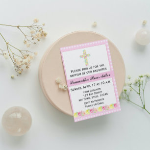 Baptisminbjudan till flicka inbjudningar