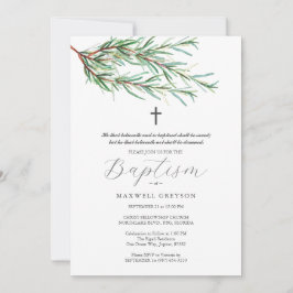 Baptisminbjudan till Gräs Bows Botanicals Inbjudningar