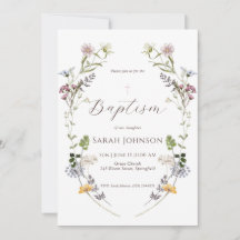 Baptisminbjudan till Wildblomma