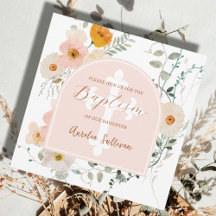 Baptisminbjudan till Wildblommor Arch Baptism