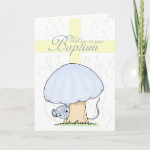Baptismkort med Kor och mus Kort