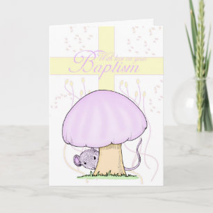 Baptismkort med Kor och mus Kort