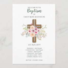 Baptismprogrammet - Blommigt Kor - Boy eller Girl Program