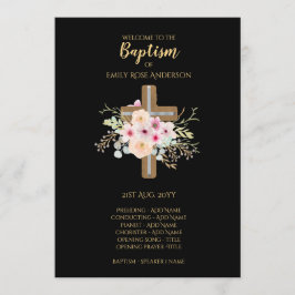 Baptismprogrammet - Blommigt Kor Svarta Guld Program