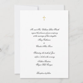 Baptisms, enkel inbjudan till Kor-bröllop i Elegan