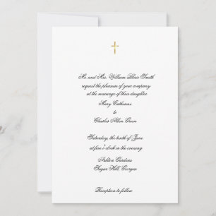 Baptisms, enkel inbjudan till Kor-bröllop i Elegan