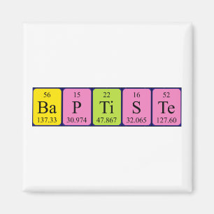 Baptiste Periodisk magnet bord namn