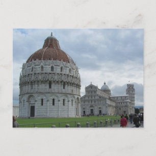 Baptistry and Torn i Pisa Vykort