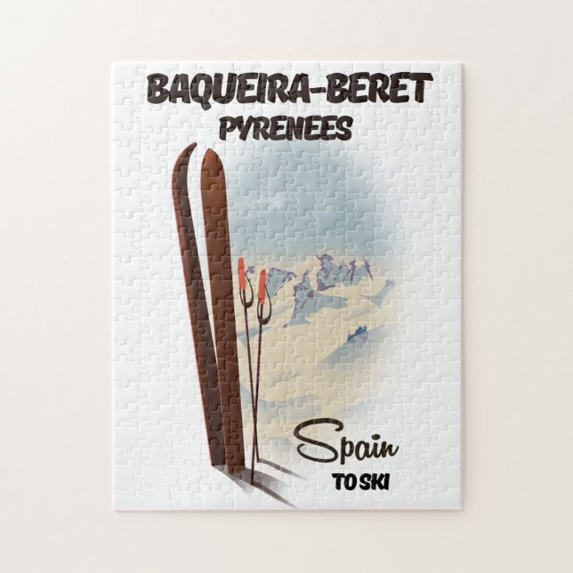 Baqueira-Beret Spanien poster. Pussel (Vertikal)