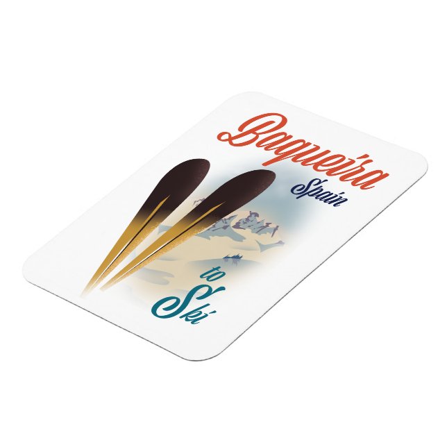 Baqueira Spanien resemaffisch Magnet (Vänstra Sidan)