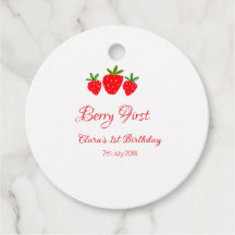 bär 1-årsdag röd jordgubbs namn datum stiliskt