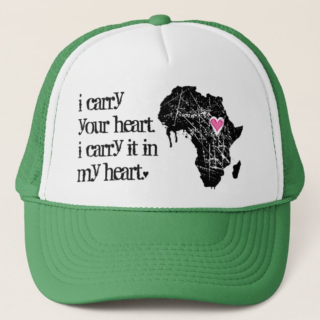 Bär afrika hjärta truckerkeps (Framsida)