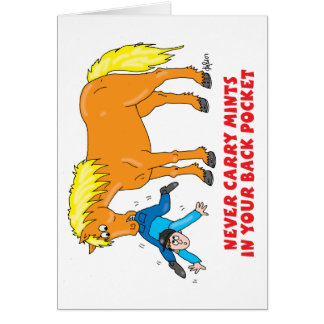 Bär aldrig Mints i din bakficka Hälsningskort