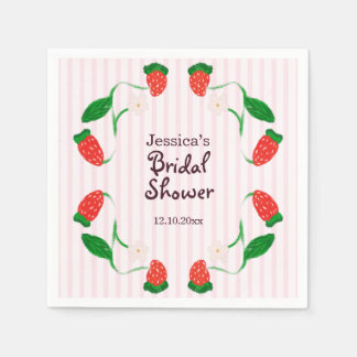 Bär Art Nouveau Rosa Bröllopsdusch Pappersservett