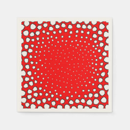 Bär av röda fjädrar från fasaner pappersservett