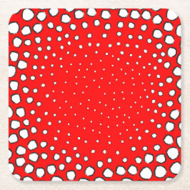 Bär av röda fjädrar från fasaner underlägg papper kvadrat