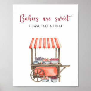 Bär baby shower - bebisar är söta poster