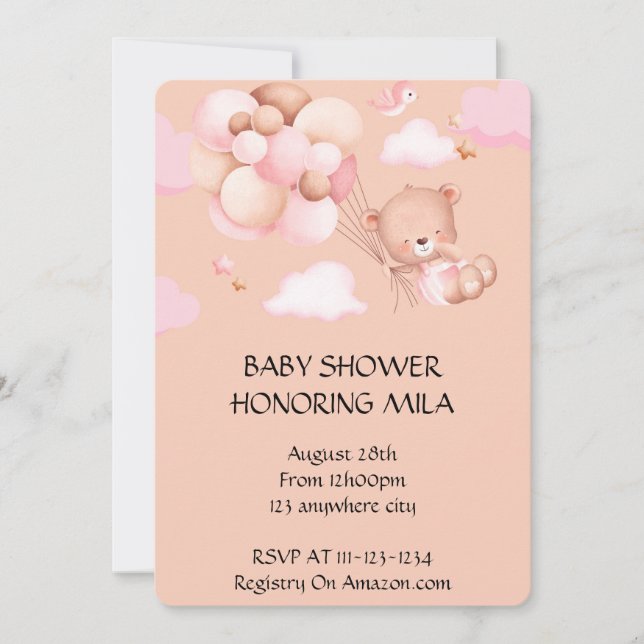 BAR BABY SHOWER-INBJUDANDE SPARA DATUMET (Framsida)