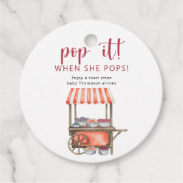 Bär baby shower - Poppa när hon poppar Gåvor Etiketter
