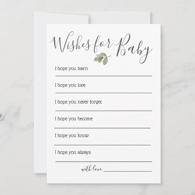 Bär Babyskor Önskemål för Baby Inbjudningar (Framsida)