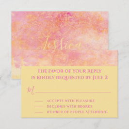 Bar Bat Mitzvah Inneslutande RSVP-kort Enkelt Subt OSA Kort