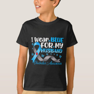 Bär blått för make diabetes medvetenhet blått t shirt