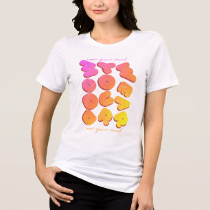 Bär din stämning färgrik design t shirt