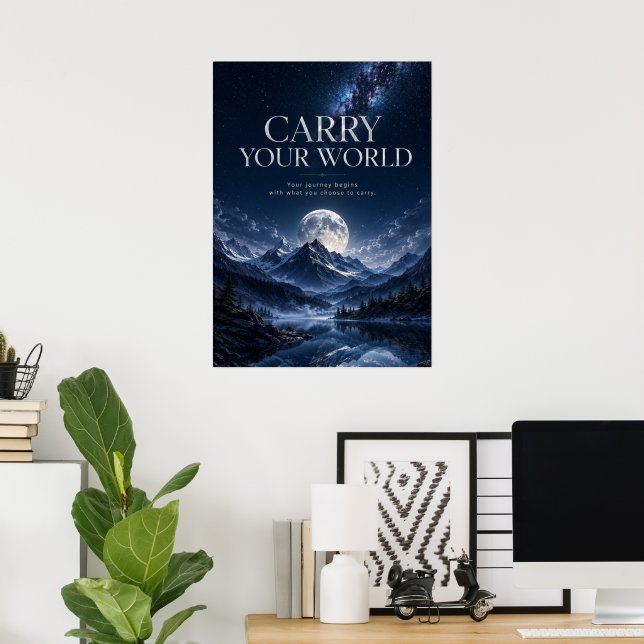 Bär din värld poster (Hemmakontoret)
