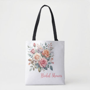 Bär dina blommor i Stil:  Ro vattenfärg Tygkasse