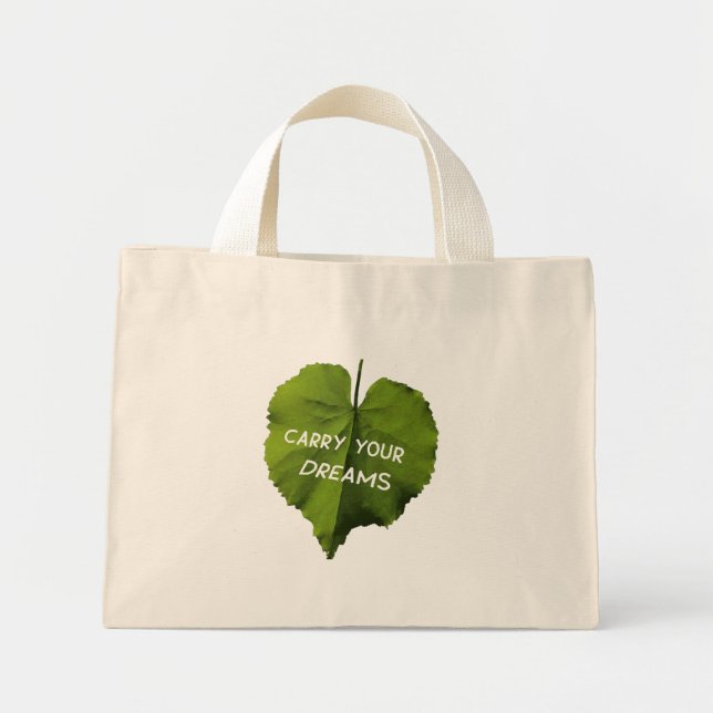 Bär dina drömmar - Smal tote Bag Mini Tygkasse (Framsidan)