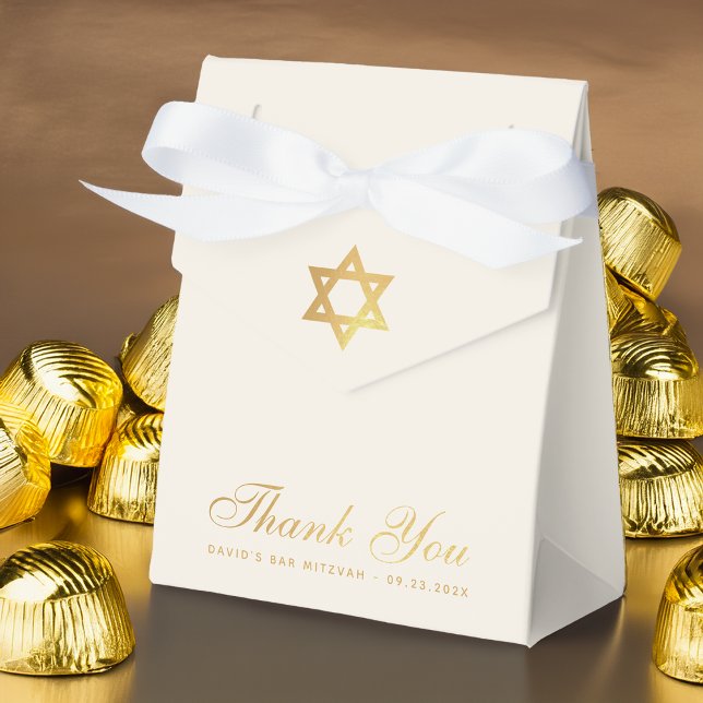 Bar eller Bat Mitzvah Falskt Guld Stjärna Tack Ivo Presentaskar (Skapare uppladdad)