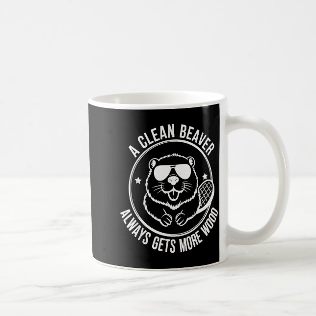 Bär En Ren Bäver Får Alltid Mer Trä  Kaffemugg (Höger)