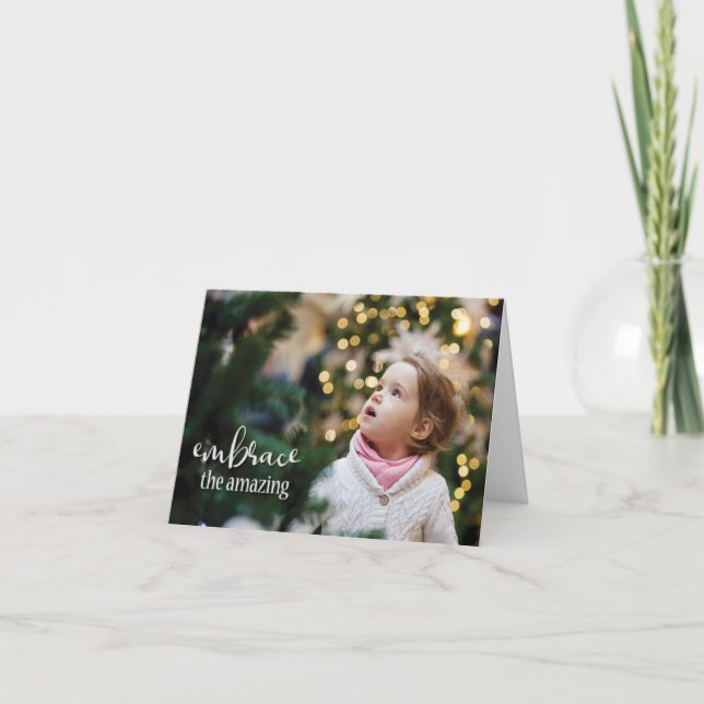 Bär Fantastisk, tjejen Tittar i Träd Kort (Framsida)