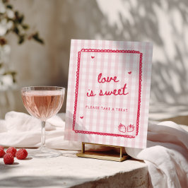 Bär Förälskad Jordgubbskärlek är Sött Poster