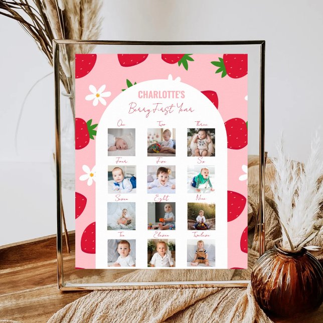 Bär första födelsedags foto milstolpe Söt en Poster (Skapare uppladdad)