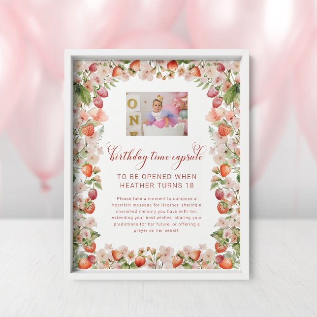 Bär Första Tids Kapsel Skylt (Berry First Time Capsule Sign
)