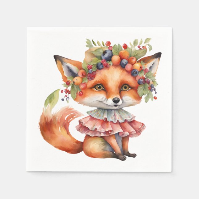 Bär Fox Blossom Pappersservett (Framsidan)