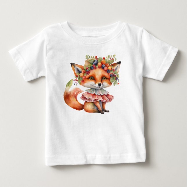Bär Fox Blossom T Shirt (Framsida)
