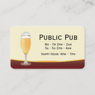 Bär från Pub och Pub Micro Brewery Visitkort