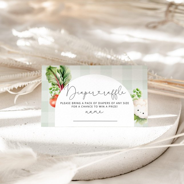 Bär grönsaksblöjor i baby biljett som odlas lokalt tilläggskort (Skapare uppladdad)