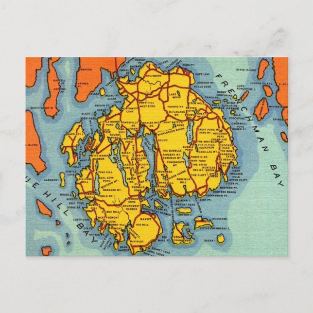 Bar Harbor - Acadia Park Vykort (Framsida)