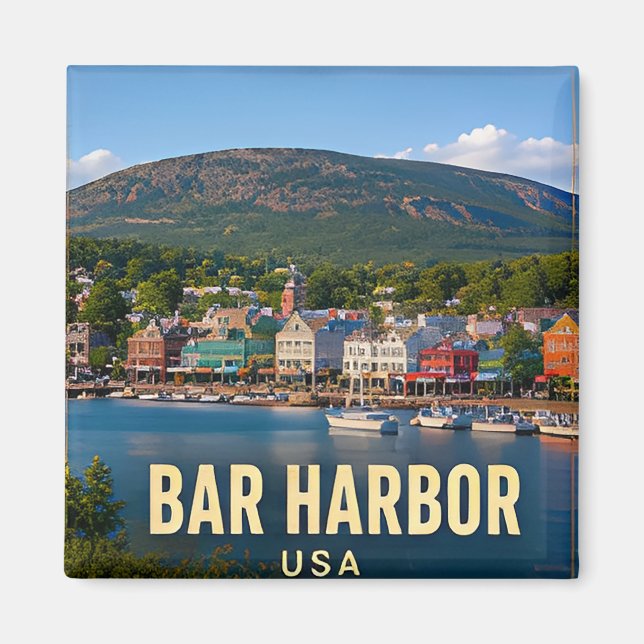 Bar Harbor Maine Acadia Respresent Resa Present Magnet (Framsidan)