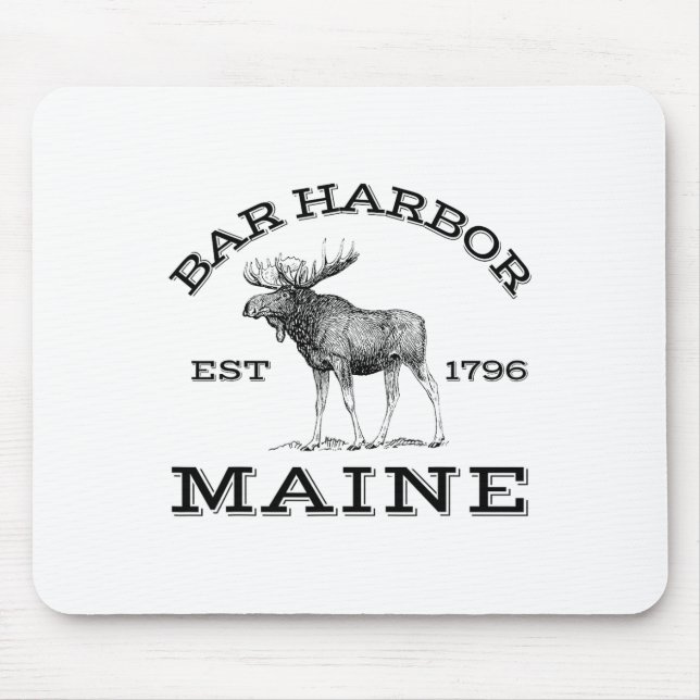 Bar Harbor Maine Älg Vandring Utomhus Acadia Nati Musmatta (Framsidan)