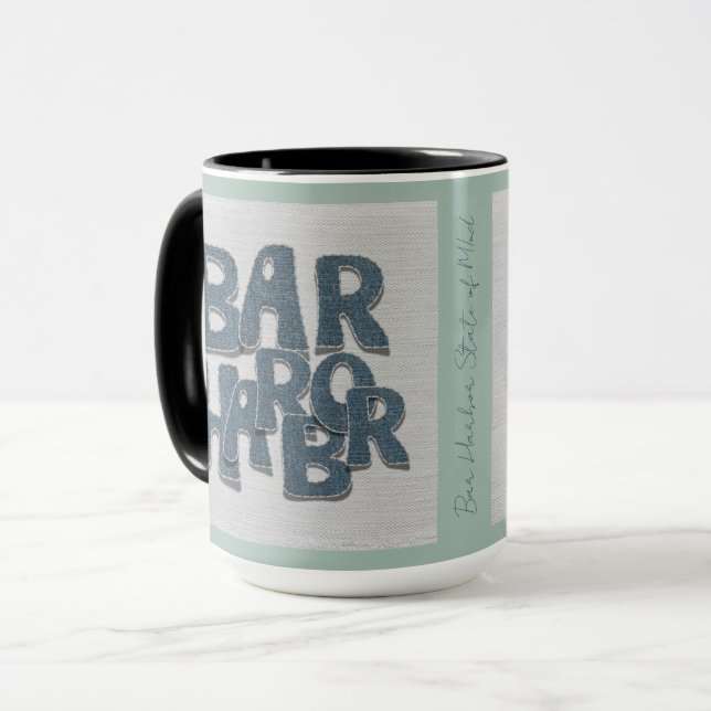 Bar Harbor Maine Denim Mug Mugg (Framsida vänster)