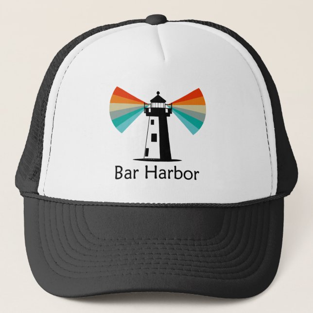 Bar Harbor Maine fyr Regnbåge Keps (Framsida)