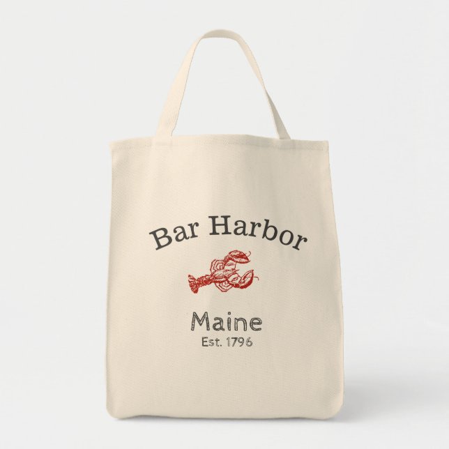 Bar Harbor Maine Hummer Tygkasse (Framsidan)