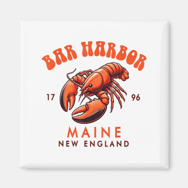 Bar Harbor Maine New England Travel Funny Bar Harb Magnet (Framsidan)